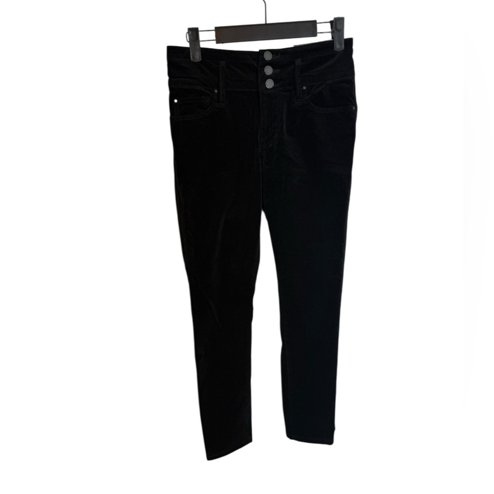 Nwt Ann Taylor Black Velour Curvy High Rise Skinny Pants
